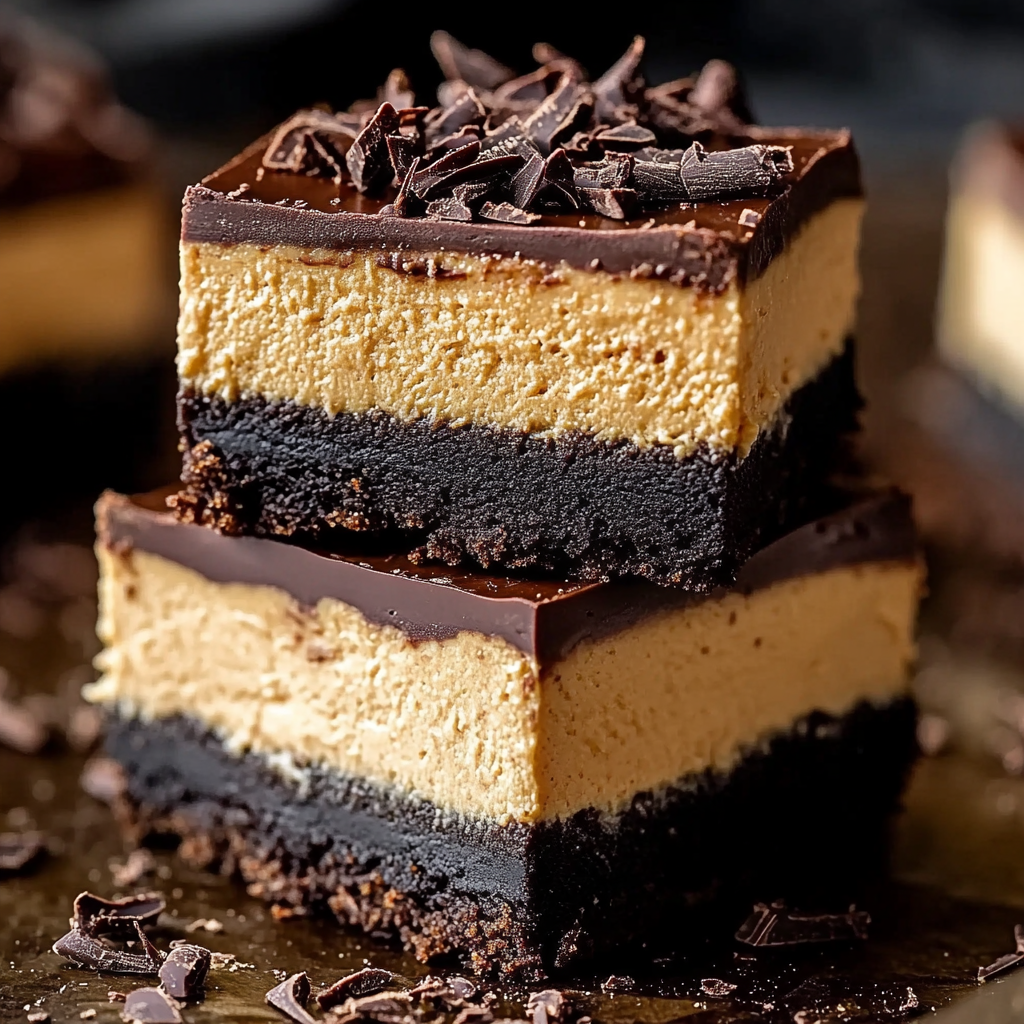 Chocolate Peanut Butter Cheesecake Bars